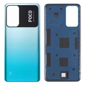 Original POCO M4 Pro 5G Back Panel Glass Door Battery Cover Replacement in India Chennai Cool Blue