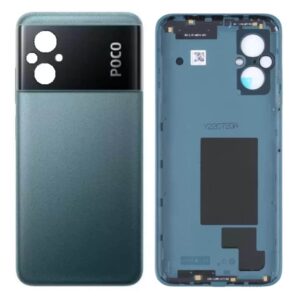 Original Poco M5 Back Panel Glass Door Battery Cover Replacement in India Chennai Icy Blue