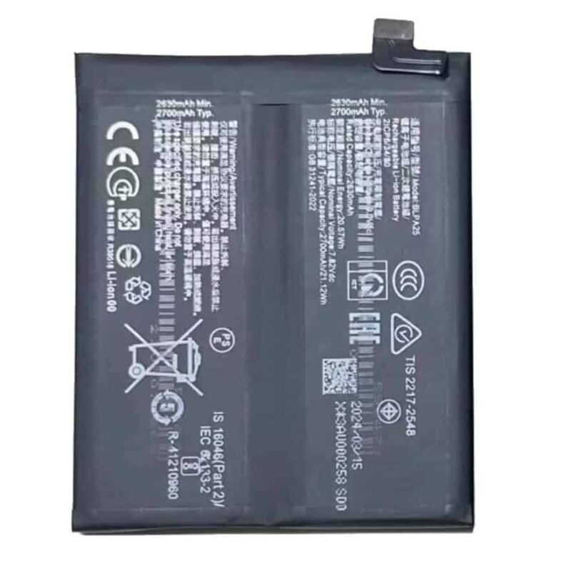 Original OnePlus 12 5G Battery Replacement Cost in India Chennai - BLPA25